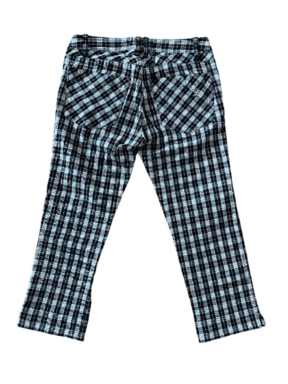 Burberry Blue Label Plaid Low Rise Capri Cropped Pants Vintage Japan 38 - Picture 2 of 5